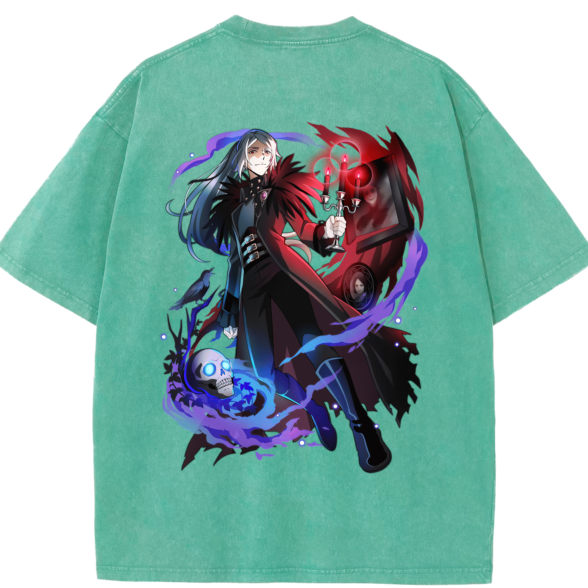 （画像用） 文豪ストレイドッグス Bungo Stray Dogs 綿100% ヴィンテージ風 半袖Tシャツ（背面プリント）